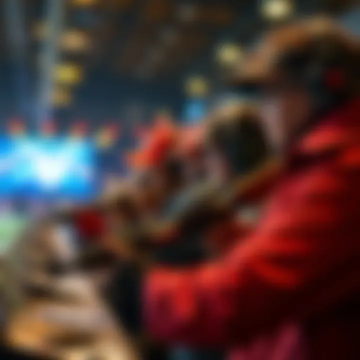 Participants preparing for the thrilling 1st quarter shooting event tonight, focused on winning money