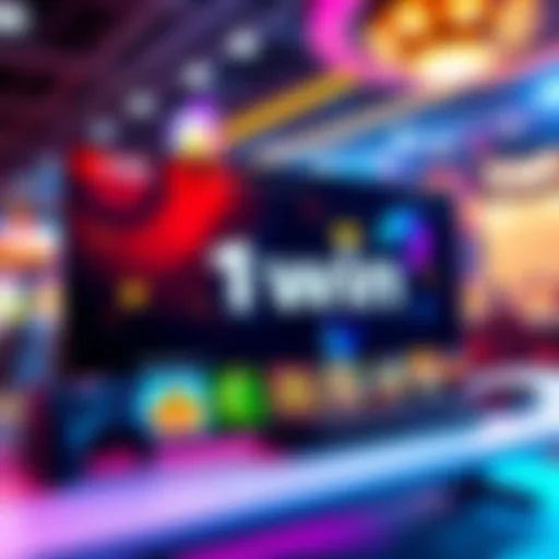 A screen showing the 1win website with various gaming options available for users.