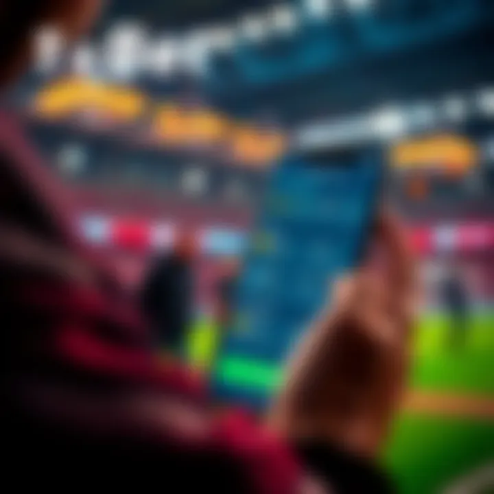 User looking at the 1xBet deposit screen on a smartphone, considering betting options