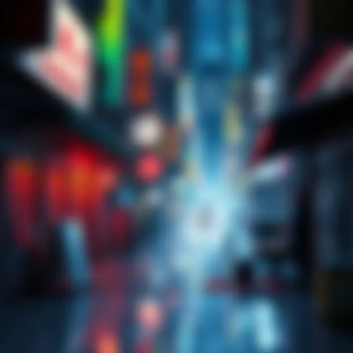 2026 Lock-In Concept A visual representation of a city partially locked down with people adapting to new routines, showing closed shops and remote work setups.