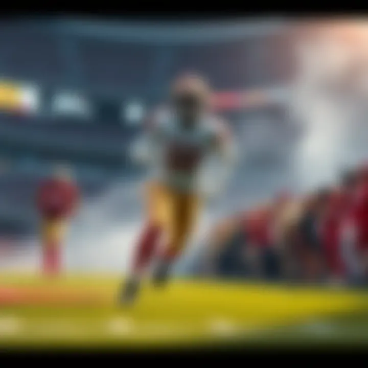 49ers player CMC running on the field with a concerned look from fans in the stands