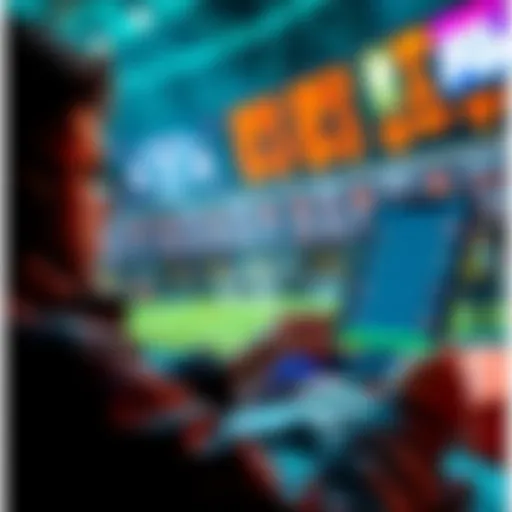 4 Leg Parlay Betting Strategy A visual representation of a person analyzing betting odds and strategies for a 4 leg parlay on a sportsbook app.