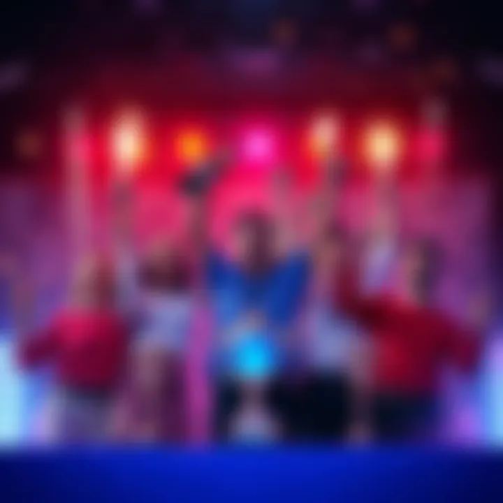 W team celebrating their victory at the competition with trophies and cheers