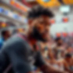 Aaron sitting on the bench during a game with a disappointed expression, surrounded by teammates