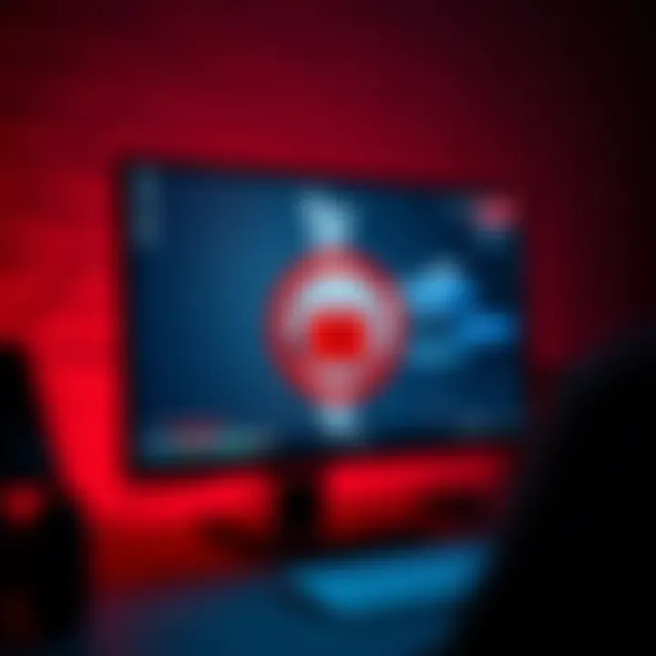 A graphic showing a computer screen with a lock symbol and a map of India, indicating restricted access to English and sports chat rooms.