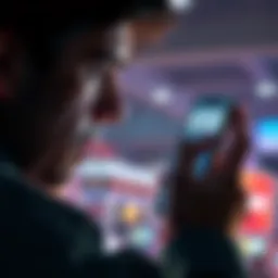 A person looks worried while checking their account information on a smartphone, showing a screen with error messages related to account verification