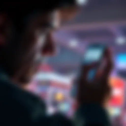 A person looks worried while checking their account information on a smartphone, showing a screen with error messages related to account verification