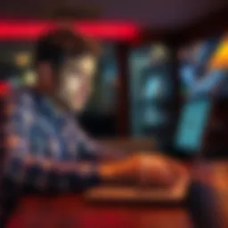 A person looking concerned while checking their account on a laptop, with a 'withdrawal mode' warning on the screen.