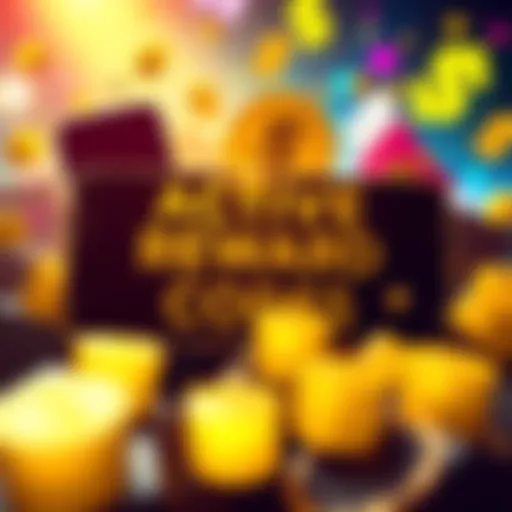 A vibrant graphic showing a variety of reward codes with dollar signs and excitement around claiming them