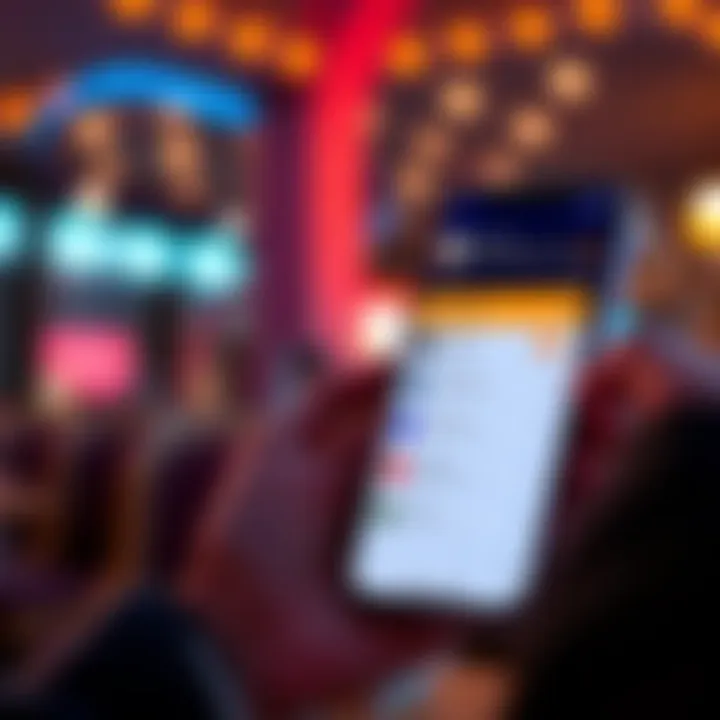 A person using a mobile app to change their deposit limit, with a focus on the app's interface showing options for limits and support contact.