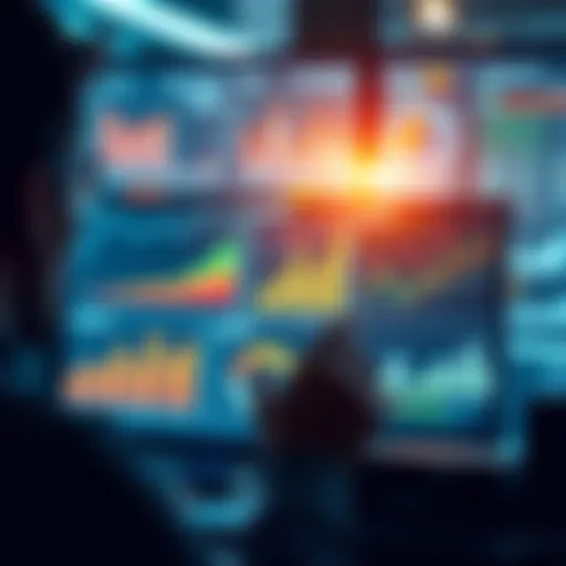 A person looking at a screen displaying graphs and charts, representing affordable learning resources for aggregated reports