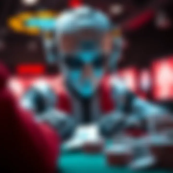 A futuristic representation of AI technology enhancing poker strategies