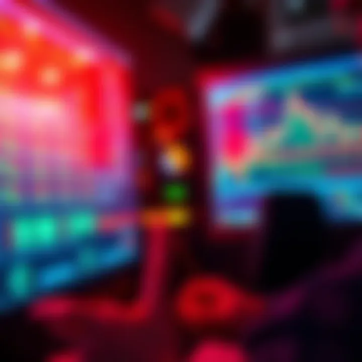 A person analyzing data on a computer screen, using AI tools to find valuable insider information for financial gain