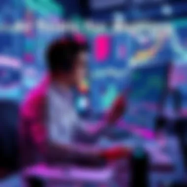 A person analyzing betting strategies with AI tools on a computer, alongside charts and statistics.