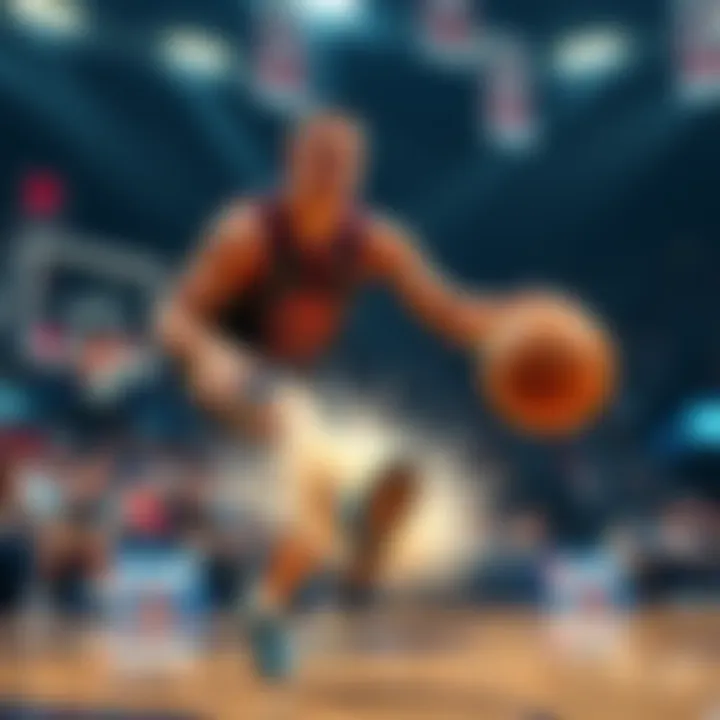 Airball performs a slowroll on Martin Kabrhel during a game, leaving fans amused
