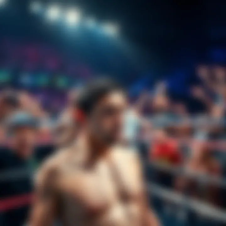 Almeida reacts with frustration after a disappointing fight performance, surrounded by cheering fans expressing mixed emotions.