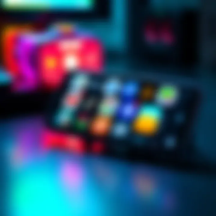 A smartphone displaying various gaming app icons on the screen, symbolizing alternatives to popular apps like PrizePicks and Underdog.