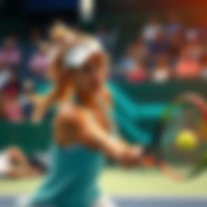 Anna Kournikova in a tennis match, showcasing her skill and popularity during the 90s.