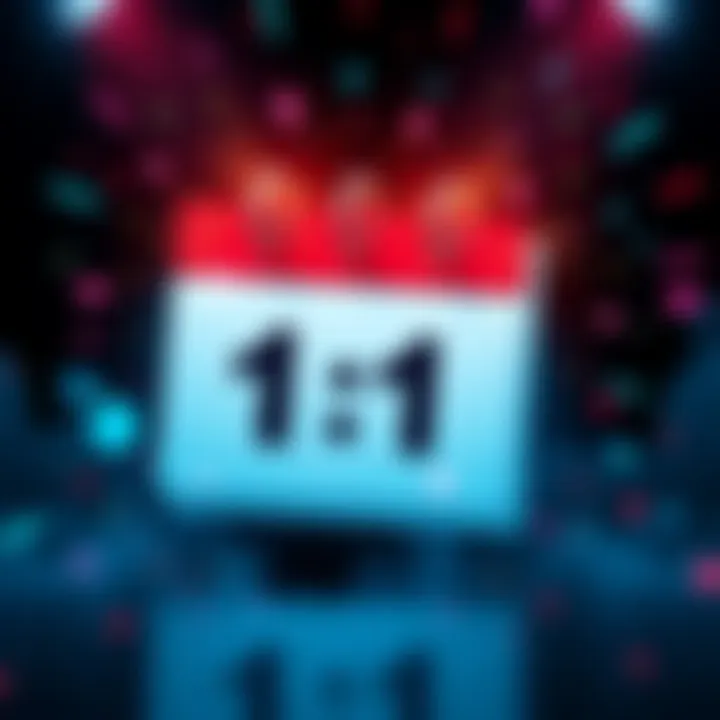 A calendar showing a marked date with excitement around it, symbolizing an upcoming big news event.