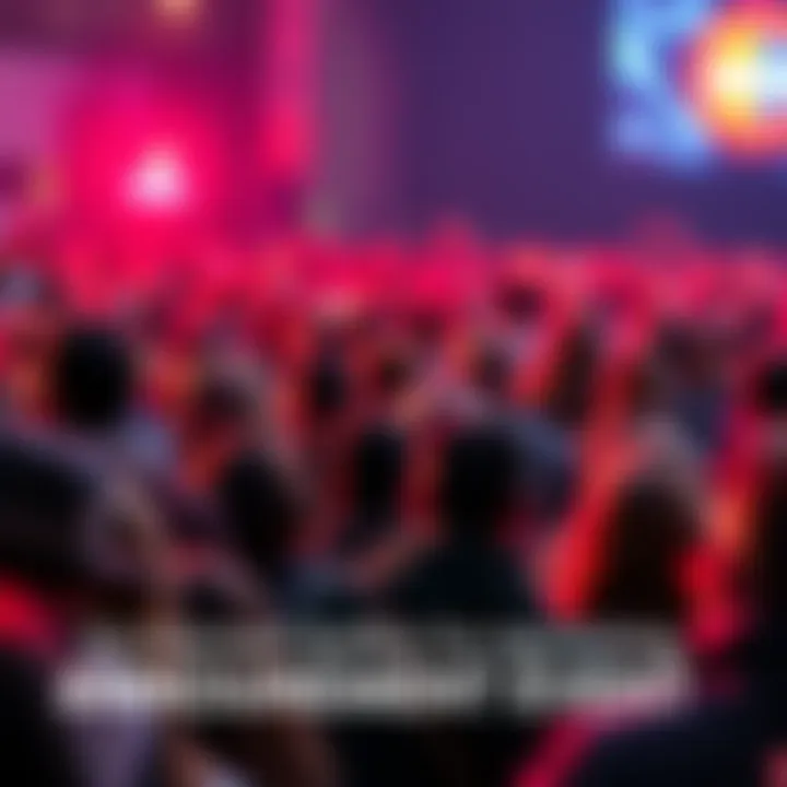 A crowd of people eagerly waiting for an announcement event, showing excitement and anticipation