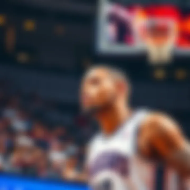 Basketball player Anthony Edwards during a game, showcasing his skills and performance, with fans cheering in the background.