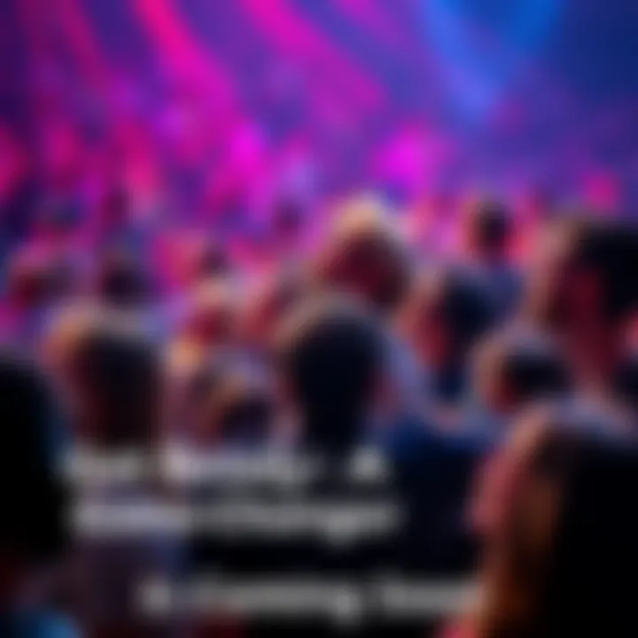 A crowd of people looking upward with expressions of hope and anticipation, symbolizing excitement for a significant upcoming event.