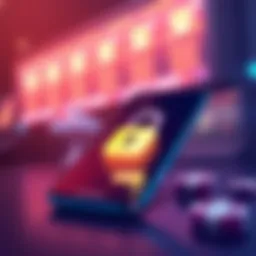 Illustration of a smartphone with a lock symbol, showing blocked cryptocasinos while allowing access to crypto wallets and exchanges