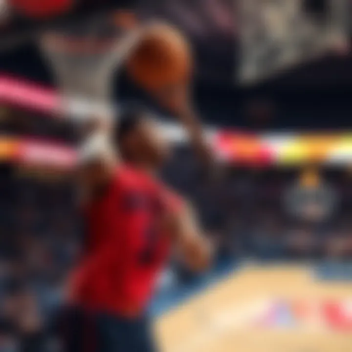 Arizona basketball player focusing on close-range shot during a game