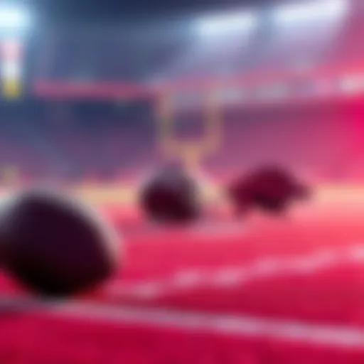 Graphic showing Arkansas betting line at +7.5 with football imagery