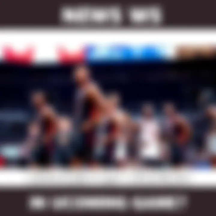 Atlanta basketball players on the court preparing for a game, demonstrating focus and determination against Boston.