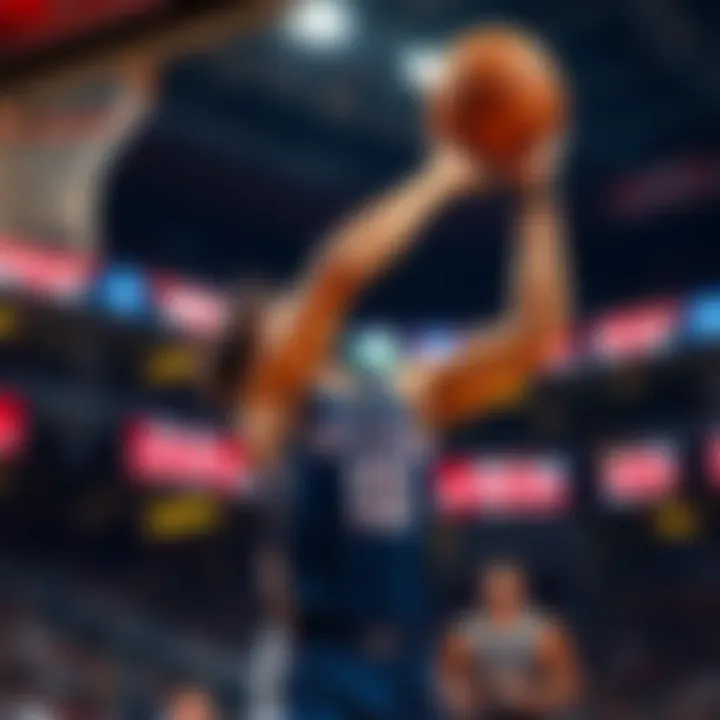 Austin Reaves attempts a 3-pointer during a game against the Brooklyn Nets