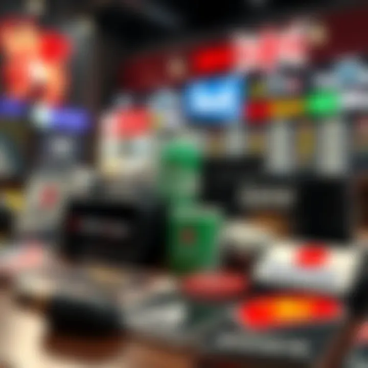 A selection of betting products with logos from leading Australian bookmakers on a table