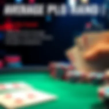 A visual guide showing different types of average hands in Pot-Limit Omaha poker, with cards displayed and strategies highlighted.