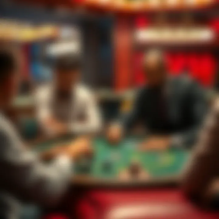 Baccarat coaching session A person receiving expert coaching on playing Baccarat, focusing on strategy and skills at a gaming table.