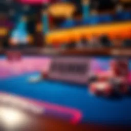 A $10,000 baccarat bet placed on the table with casino chips and cards.