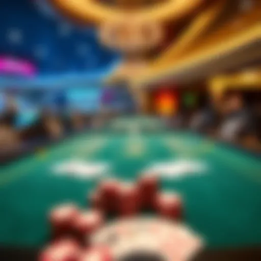 A baccarat table setup at Marina Bay Sands Casino, showing cards and green felt, with chips ready for play.