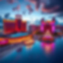 A view of Baha Mar and Atlantis resorts in Nassau, showcasing their vibrant casino areas and surroundings