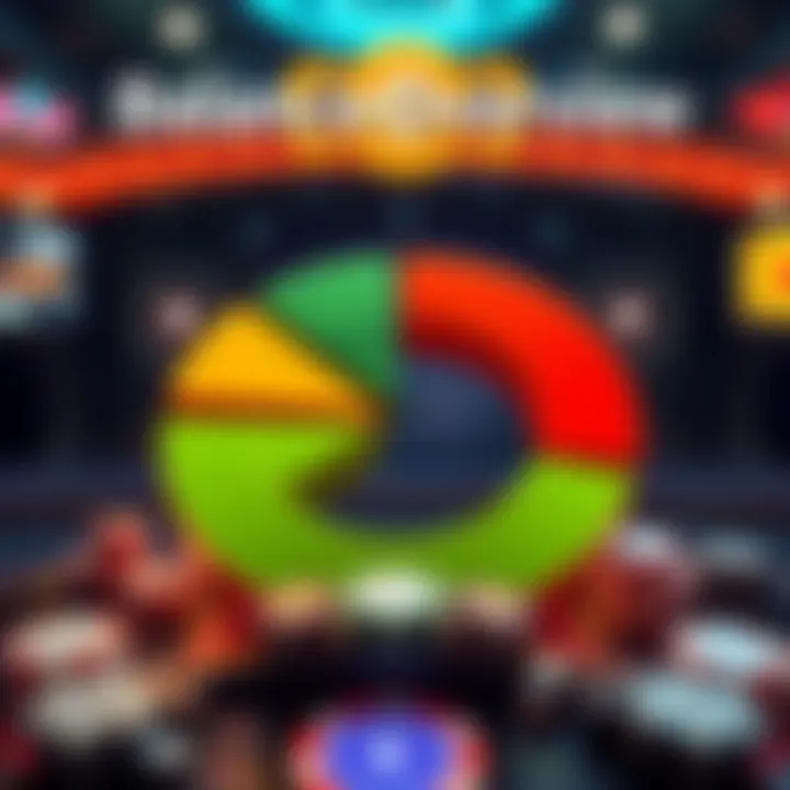 Balance Overview A visual representation of gaming balances, showing bonuses and losses in a pie chart format.