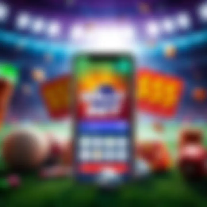 A colorful graphic showcasing the Bally Bet app with a $10 bet leading to two $25 bonus bets