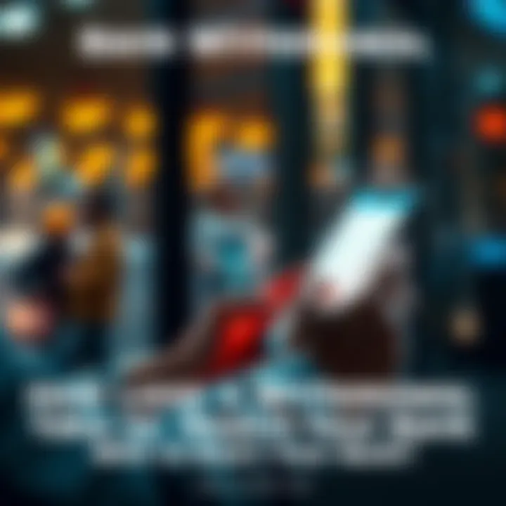 A person checking their bank account on a smartphone while waiting for a withdrawal to appear