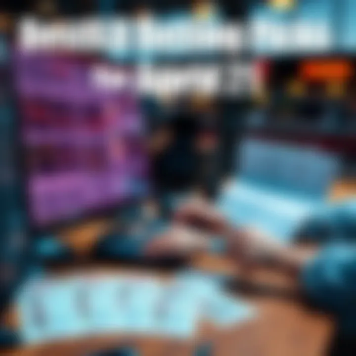 Baseball Betting Picks A person analyzing baseball stats with a computer and sports betting tickets on a table, showcasing expert insights for betting on April 21.