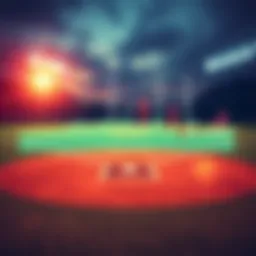 A baseball field with overlayed statistics and predictions for Non-Runner First Inning betting strategies