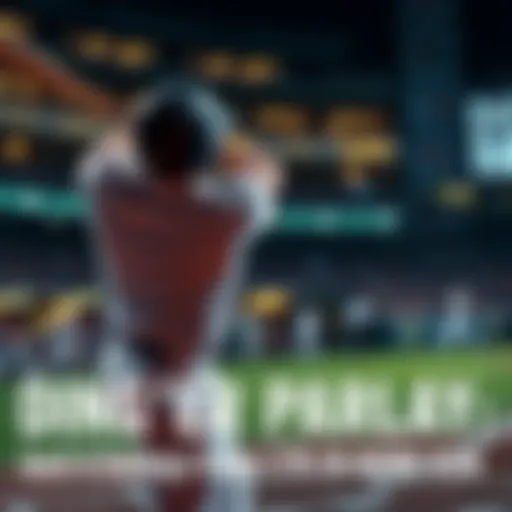 A baseball player in action, swinging a bat during a game, aiming to hit a home run.
