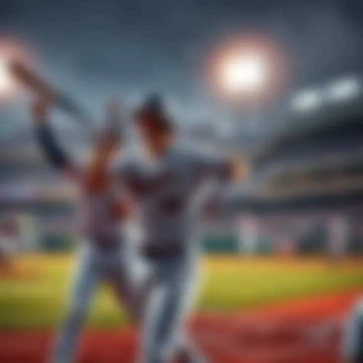 Baseball players hitting home runs A group of baseball players celebrating after hitting home runs during a game
