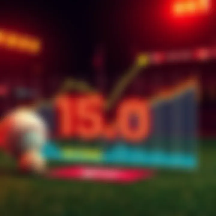 A graph showing the 15-0 record of a predictive model with baseball elements in the background.