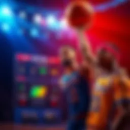 A visual guide showing basketball players and betting tips for NBA matchups