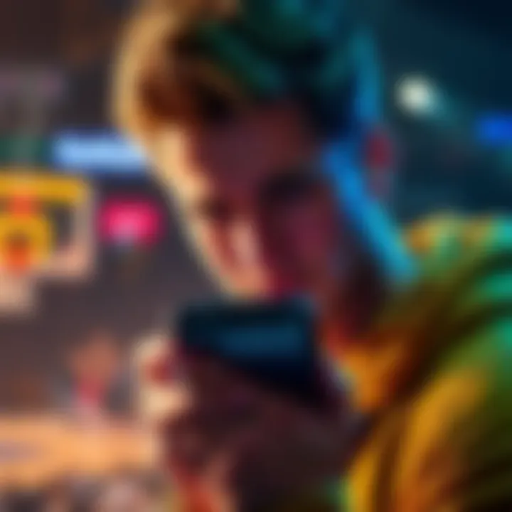 Basketball Betting Scandal A concerned bettor looks at their phone, showing a basketball game with glitches on the screen.