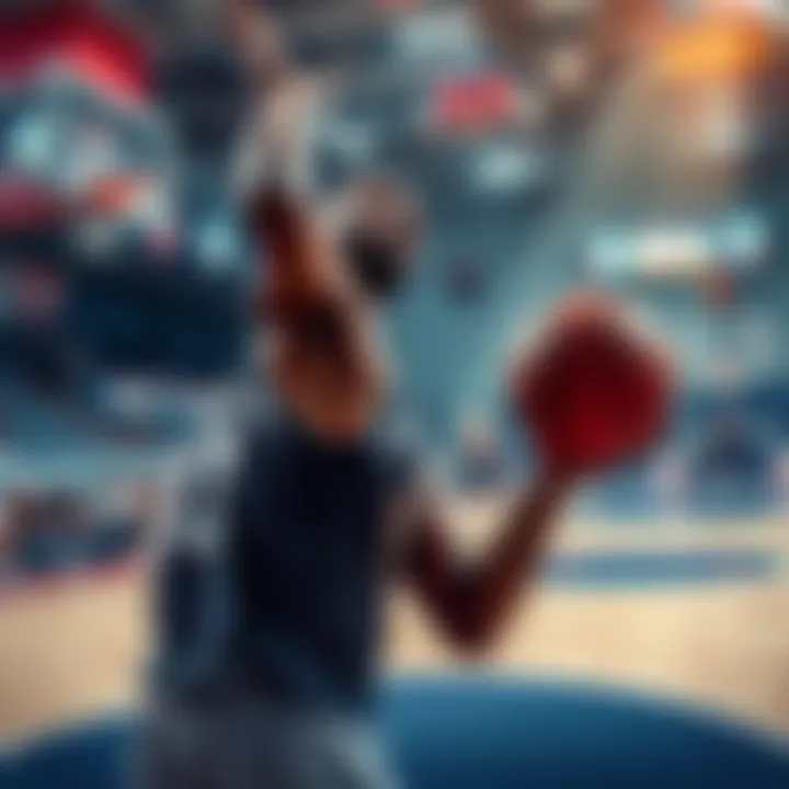 A basketball player demonstrates a unique strategy to score 100 points in a game, showing intense focus and teamwork on the court.