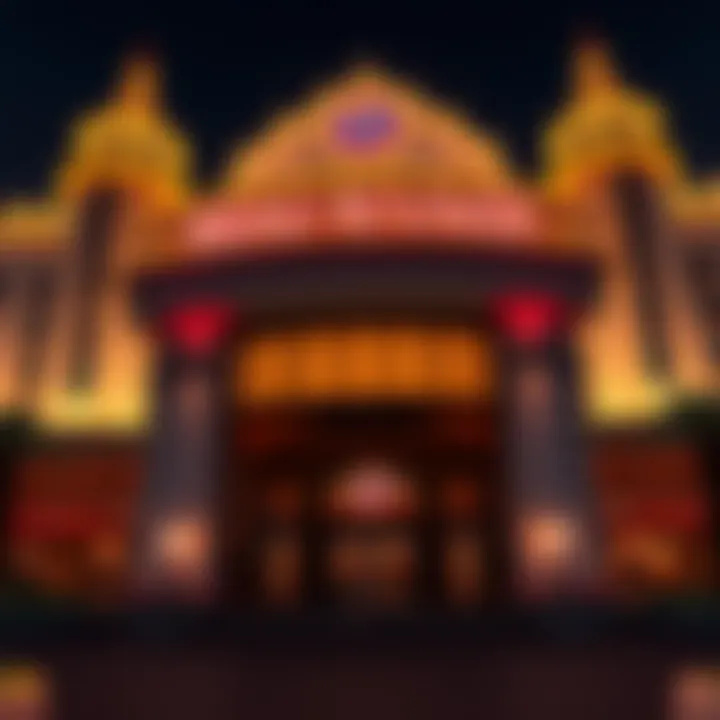 The stunning exterior of Beau Rivage Casino with bright lights and an inviting entrance at night.