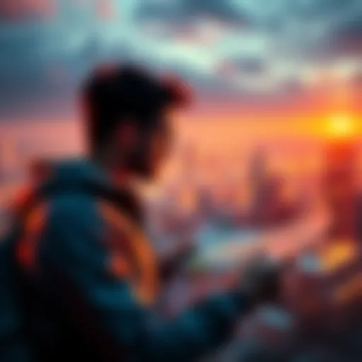 A person looking at a map and planning a new venture, representing beginners in business